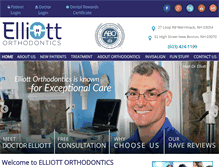 Tablet Screenshot of elliottorthodontics.com